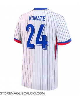 Francia Ibrahima Konate #24 Maglia Gara Trasferta Repliche Europei 2024